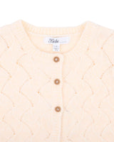 Minihaha Girls Cream Pointelle Cardigan
