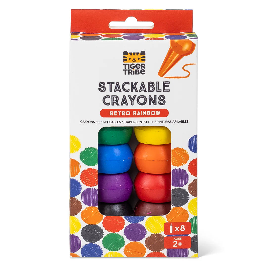 Tiger Tribe Stackable Crayons - Retro Rainbow