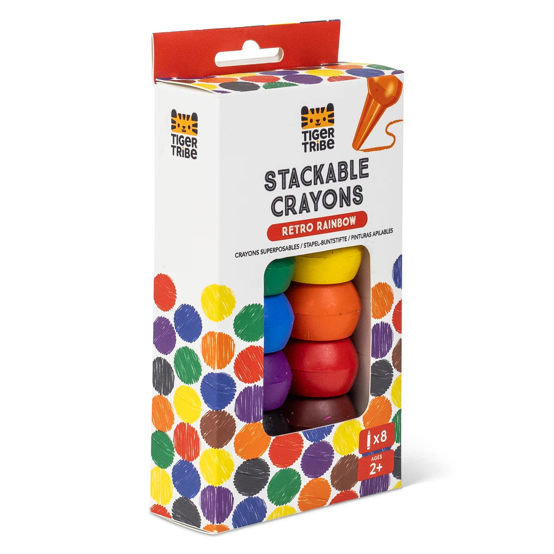 Tiger Tribe Stackable Crayons - Retro Rainbow