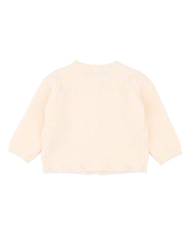 Minihaha Girls Cream Pointelle Cardigan