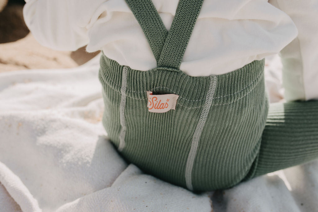 Silly Silas Footless Tights - Matcha Oat Latte