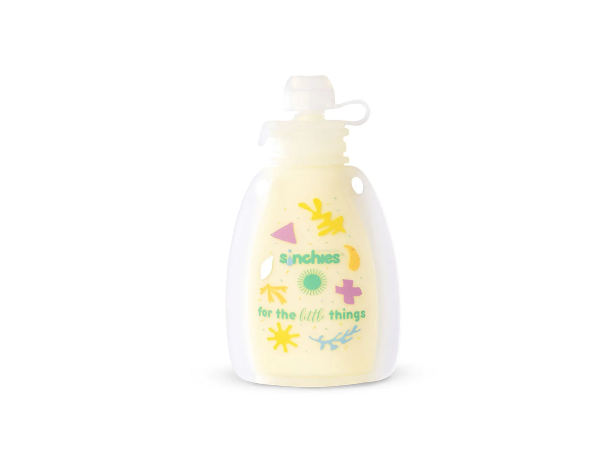 Sinchies Silicone Squeezy Pouch - Pastel White