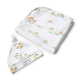 Snuggle Hunny Jersey Wrap + Beanie Set - Duck Pond