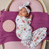 Snuggle Hunny Jersey Wrap &  Headband - Meadow