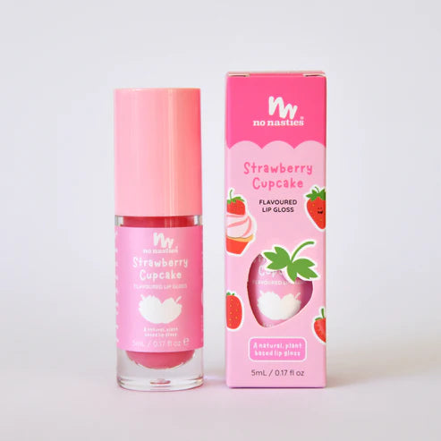 No Nasties Natural Lip Gloss Strawberry Cupcake