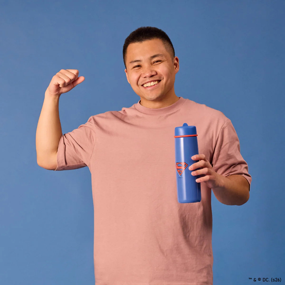 b.box Insulated Flip Top Bottle 690ml - Superman