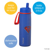 b.box Insulated Flip Top Bottle 690ml - Superman