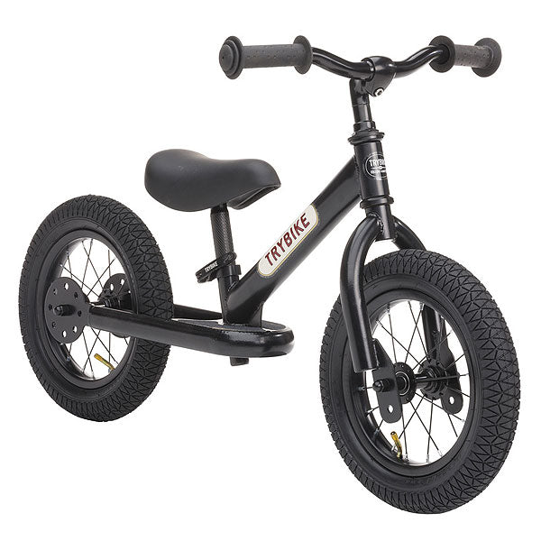 Trybike 2-in-1 Steel Balance Bike - Black