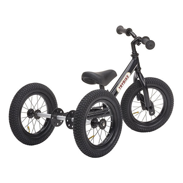 Trybike 2-in-1 Steel Balance Bike - Black