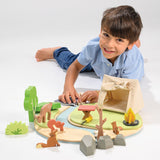 Tender Lead Wildlife Camping Playset