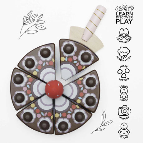 Le Toy Van Wooden Chocolate Gateau Cake