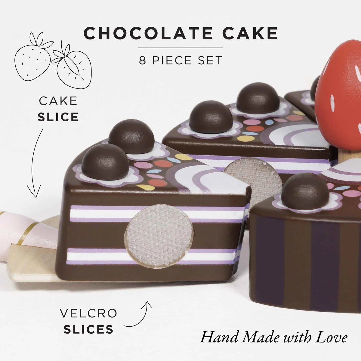 Le Toy Van Wooden Chocolate Gateau Cake