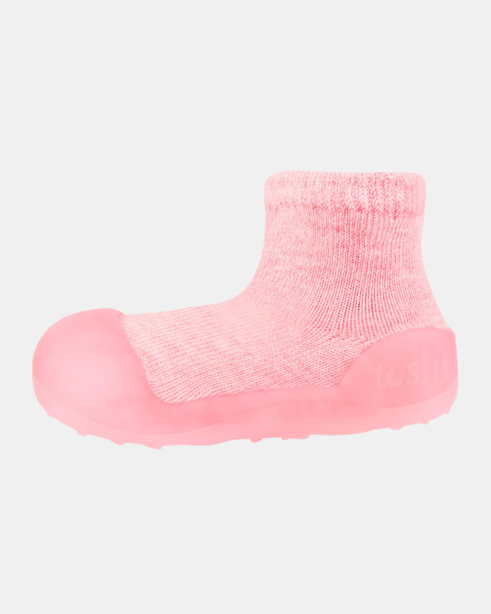 Toshi Organic Hybrid Walking Socks Dreamtime Footsteps - Carmine