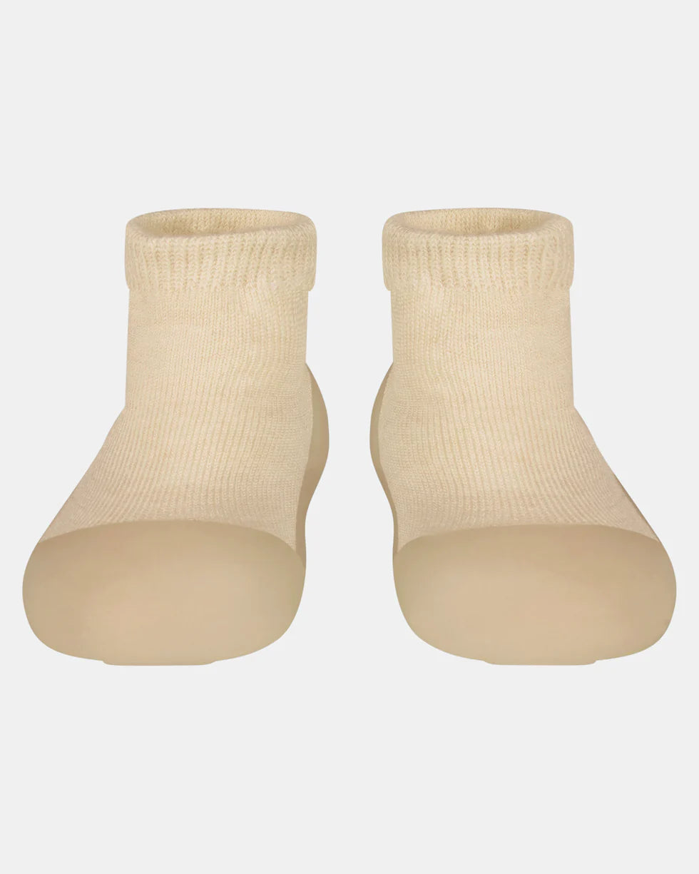 Toshi Organic Hybrid Walking Socks Dreamtime Footsteps - Driftwood