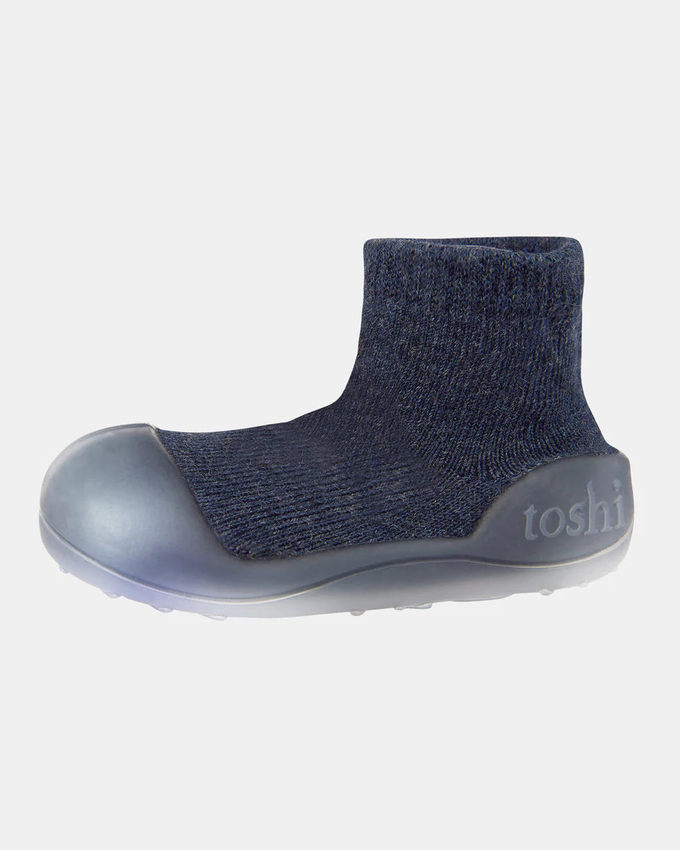 Toshi Organic Hybrid Walking Socks Dreamtime Footsteps - Ink