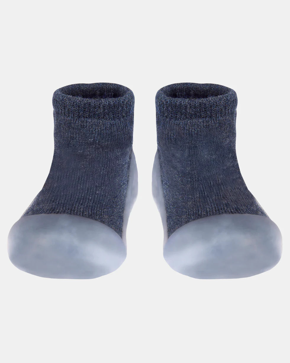 Toshi Organic Hybrid Walking Socks Dreamtime Footsteps - Ink