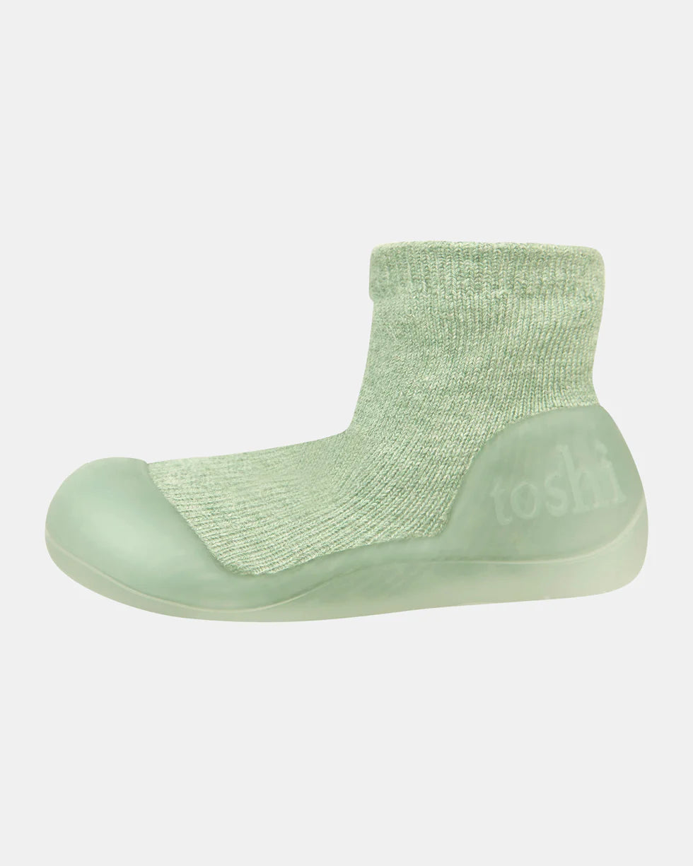 Toshi Organic Hybrid Walking Socks Dreamtime Footsteps - Matcha