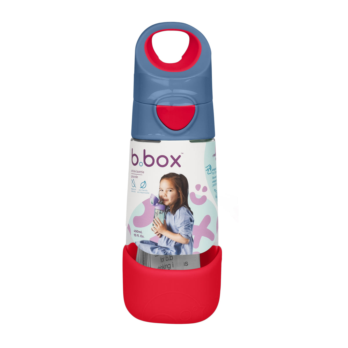 b.box Tritan Drink Bottle 450ml  - Blue Blaze