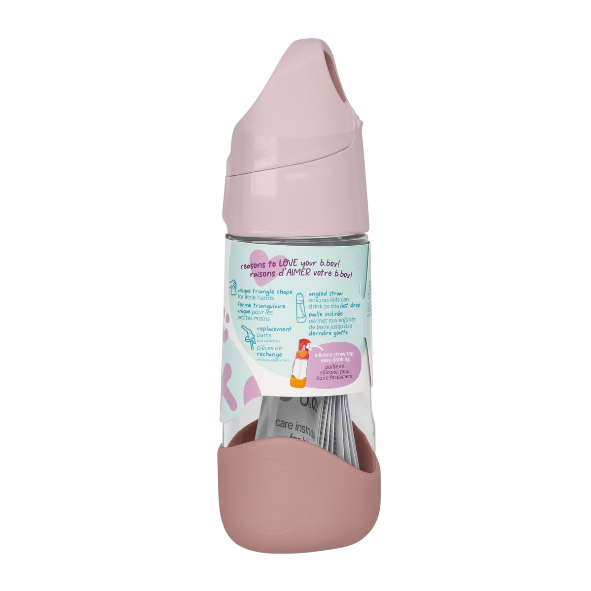 b.box Tritan Drink Bottle 450ml  - Blush Crush