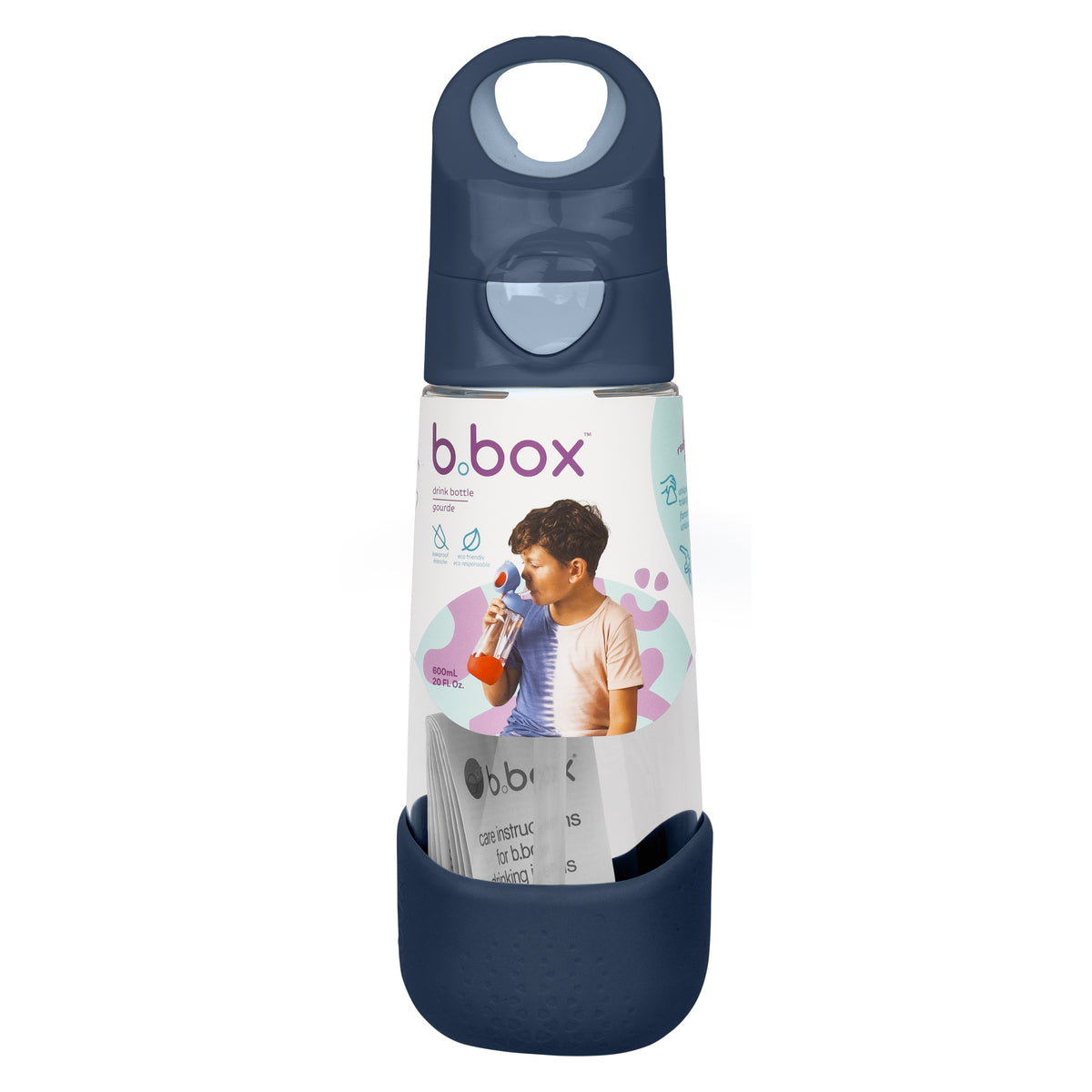 b.box Tritan Drink Bottle 600ml- Midnight