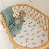 Snuggle Hunny Organic Bassinet Sheet / Change Pad Cover - Turtle