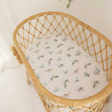 Snuggle Hunny Organic Bassinet Sheet / Change Pad Cover - Turtle