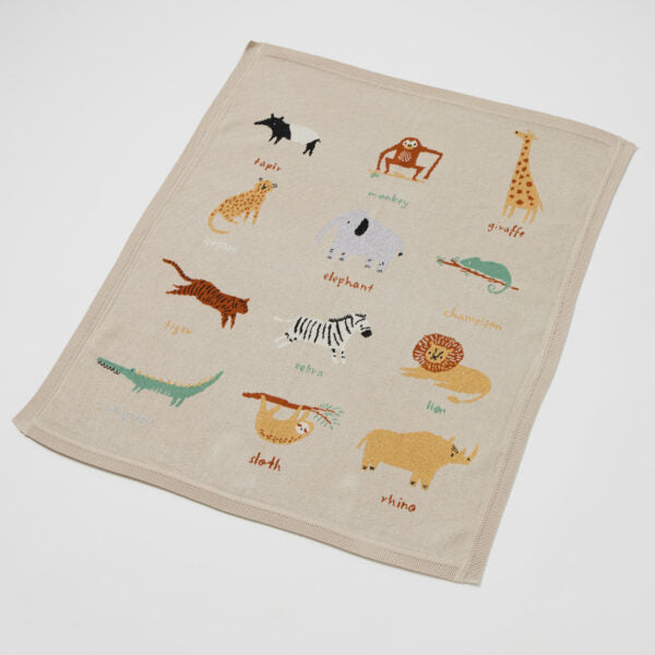 Jiggle + Giggle Zambezi Knitted Baby Blanket