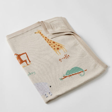 Jiggle + Giggle Zambezi Knitted Baby Blanket