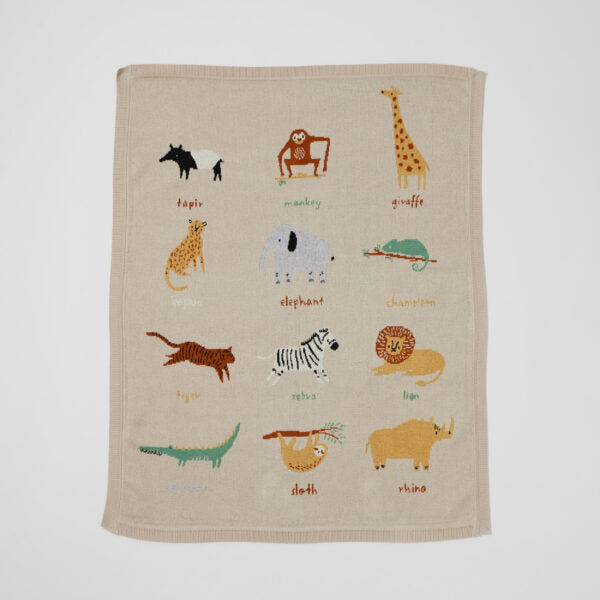 Jiggle + Giggle Zambezi Knitted Baby Blanket