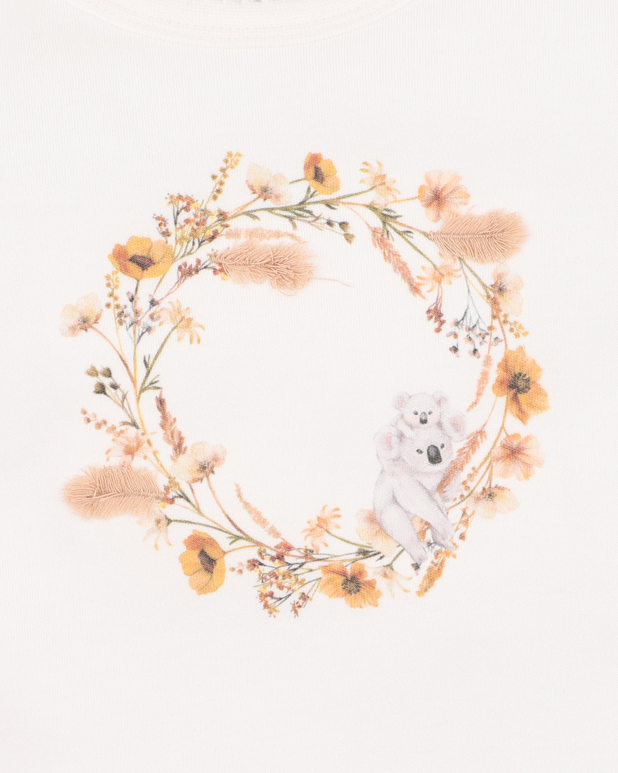 Minihaha Taylor Organic Floral Koala Bodysuit