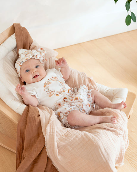 Minihaha Taylor Organic Floral Koala Bodysuit