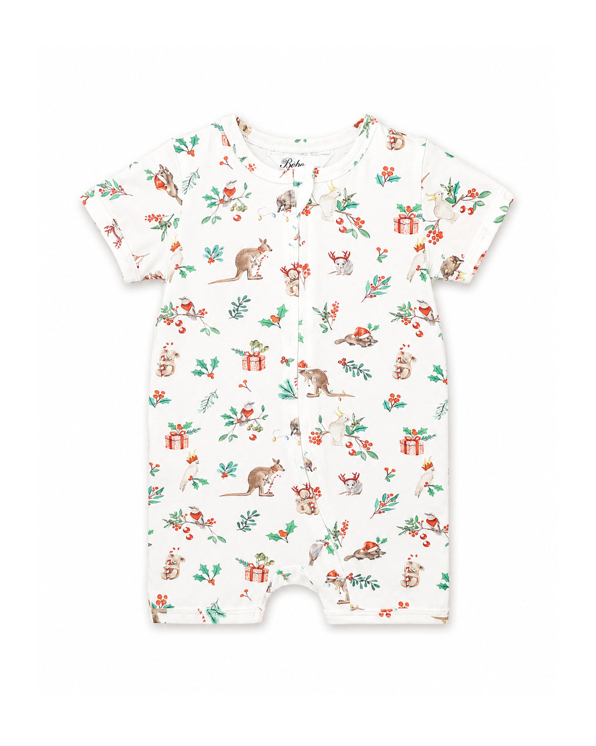 Minihaha Festive Print SS Romper