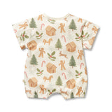 Wilson + Frenchy Holly Jolly Magic Organic Growsuit