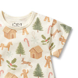 Wilson + Frenchy Holly Jolly Magic Organic Growsuit