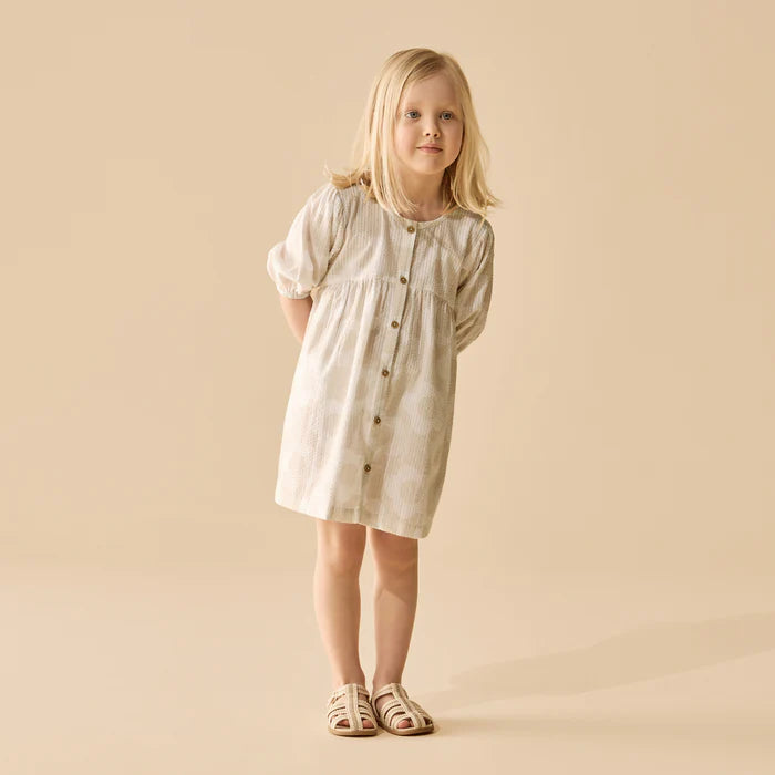 Wilson + Frenchy Daisy Bloom Organic Button Dress