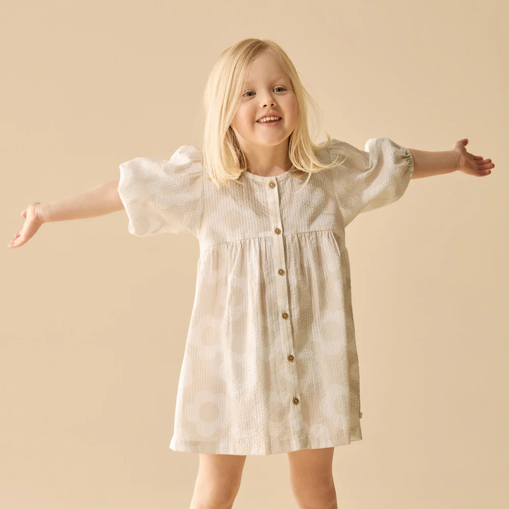 Wilson + Frenchy Daisy Bloom Organic Button Dress