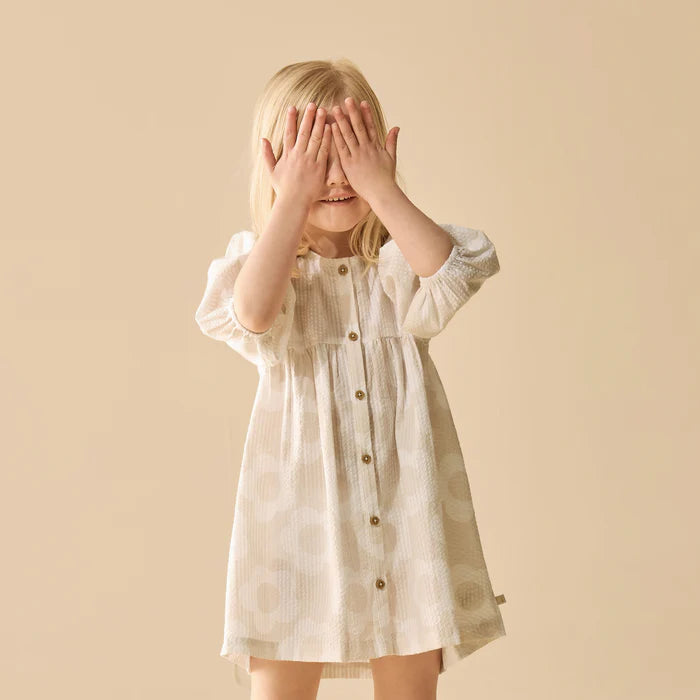 Wilson + Frenchy Daisy Bloom Organic Button Dress