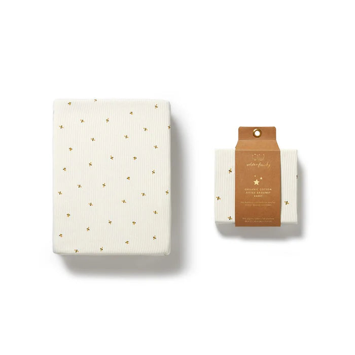 Wilson + Frenchy Bee Mine Organic Bassinet Sheet