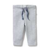 Wilson + Frenchy Organic Stripe Rib Legging - Rain Drop