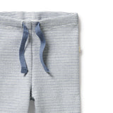 Wilson + Frenchy Organic Stripe Rib Legging - Rain Drop