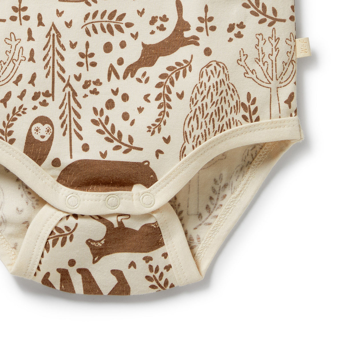 Wilson + Frenchy Organic Cotton Jersey Long Sleeved Bodysuit - Winter Forest
