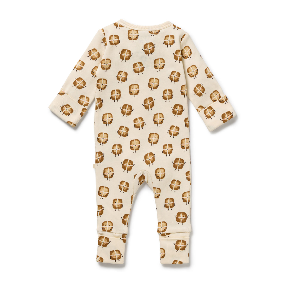 Wilson + Frenchy 	Hot Cross Buns Organic Zipsuit With Feet