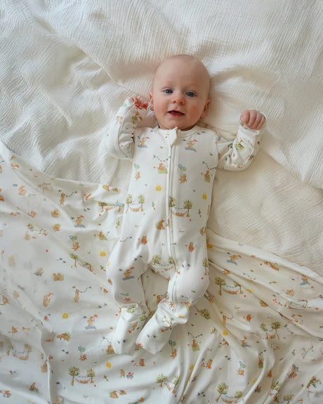 Minihaha Bear Organic LS Zipsuit