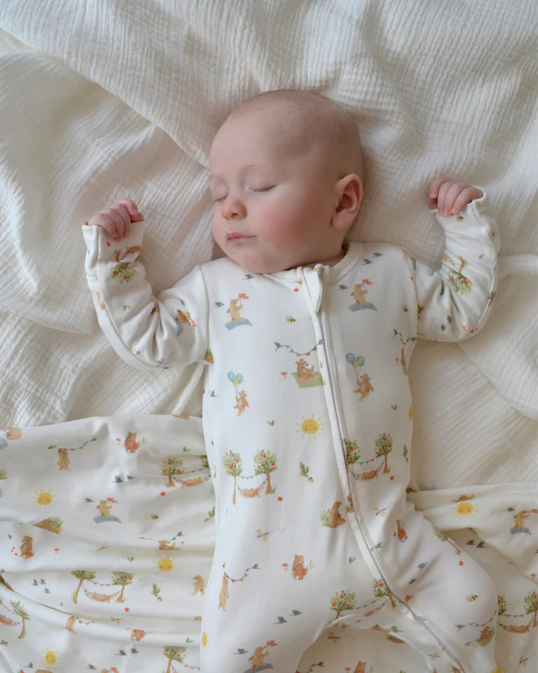 Minihaha Bear Organic LS Zipsuit