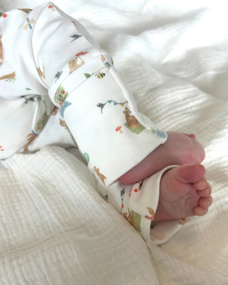 Minihaha Bear Organic LS Zipsuit