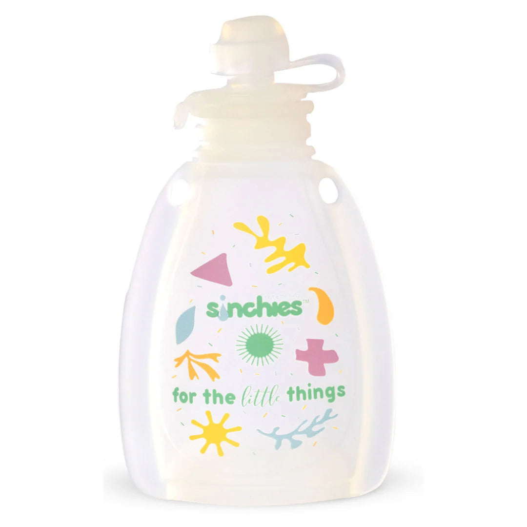 Sinchies Silicone Squeezy Pouch - Pastel White