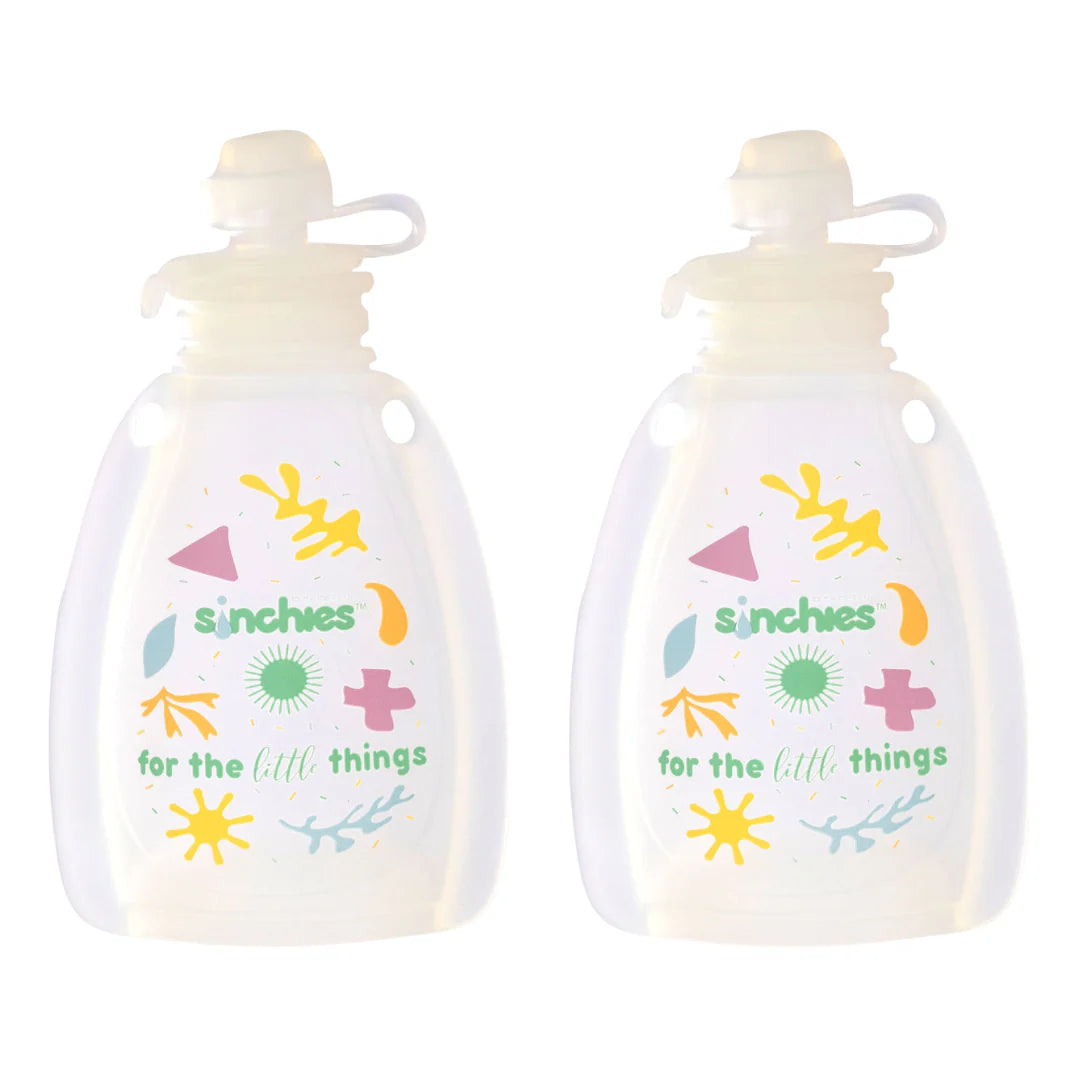 Sinchies Silicone Squeezy Pouch - Pastel White