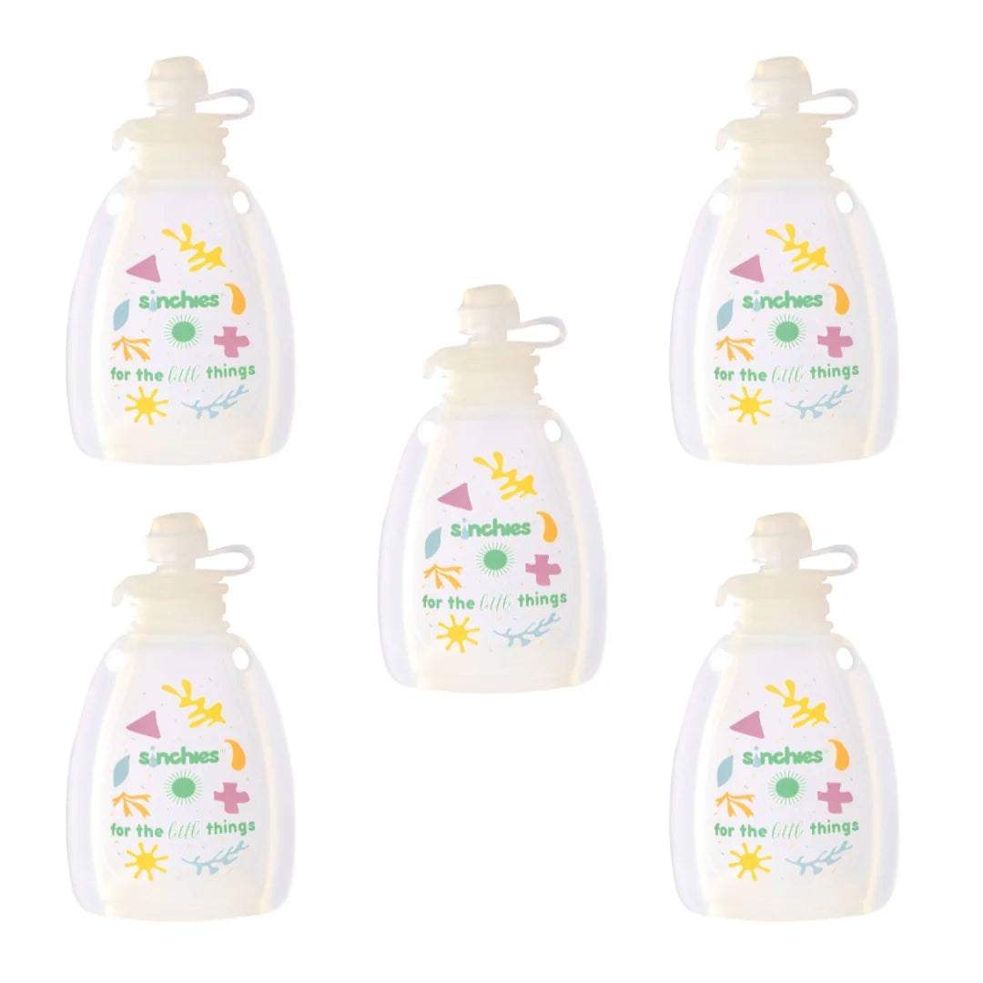 Sinchies Silicone Squeezy Pouch - Pastel White