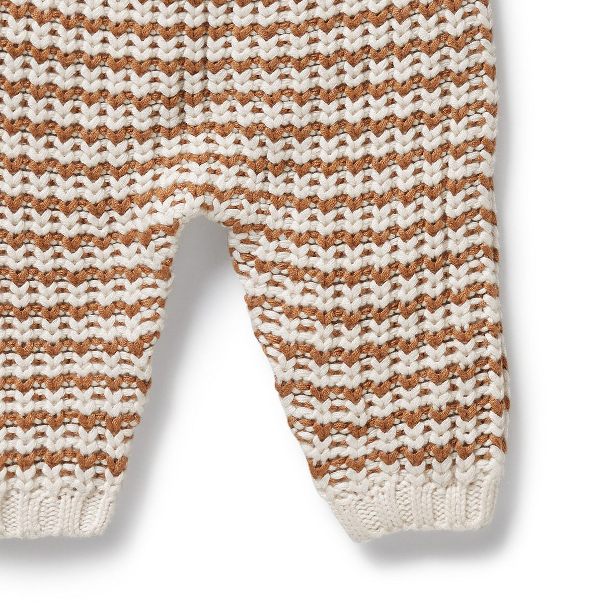 Wilson + Frenchy Organic Knitted Overall - Cinnamon Stripe