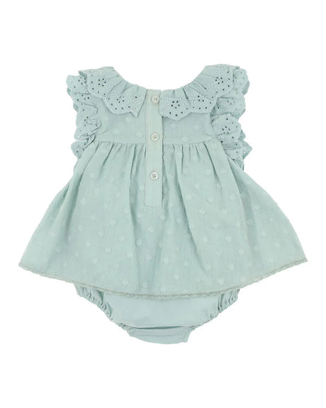 Minihaha Anya Dobby Overlay Bodysuit - Dusky Sage